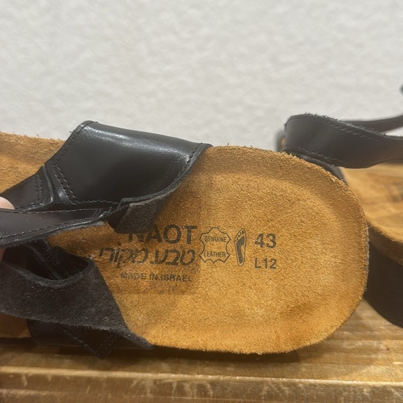 NAOT Pamela Black Leather Sandals Size 12 - Picture 6 of 7